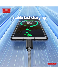 Earldom USB Data Cable EC-187C - 2.4A Fast Charging & Sync (USB to USB-C)