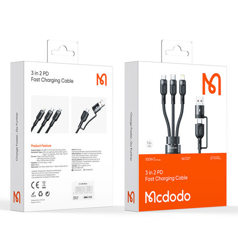 Mcdodo 2-in-1 100W Multi-Function Charging Cable 1.2M CA-8800