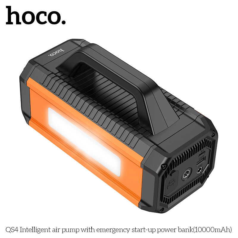 Hoco QS4 Air Pump with Emergency Start Power Bank 10000mAh - Multi-Function Portable Power