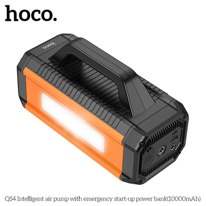 Hoco QS4 Air Pump with Emergency Start Power Bank 10000mAh - Multi-Function Portable Power