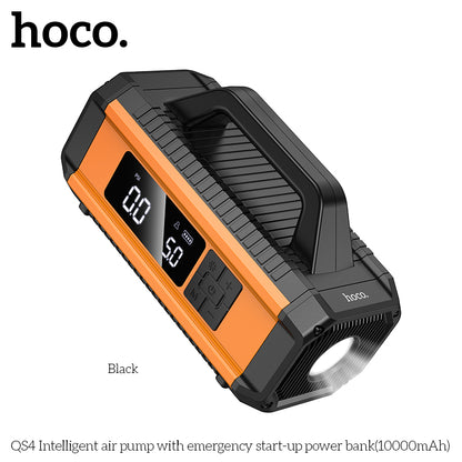 Hoco QS4 Air Pump with Emergency Start Power Bank 10000mAh - Multi-Function Portable Power