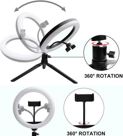 MJ-30 RGB LED Soft Ring Light with Stand - Selfie Light for Photography, Makeup & Live Streaming