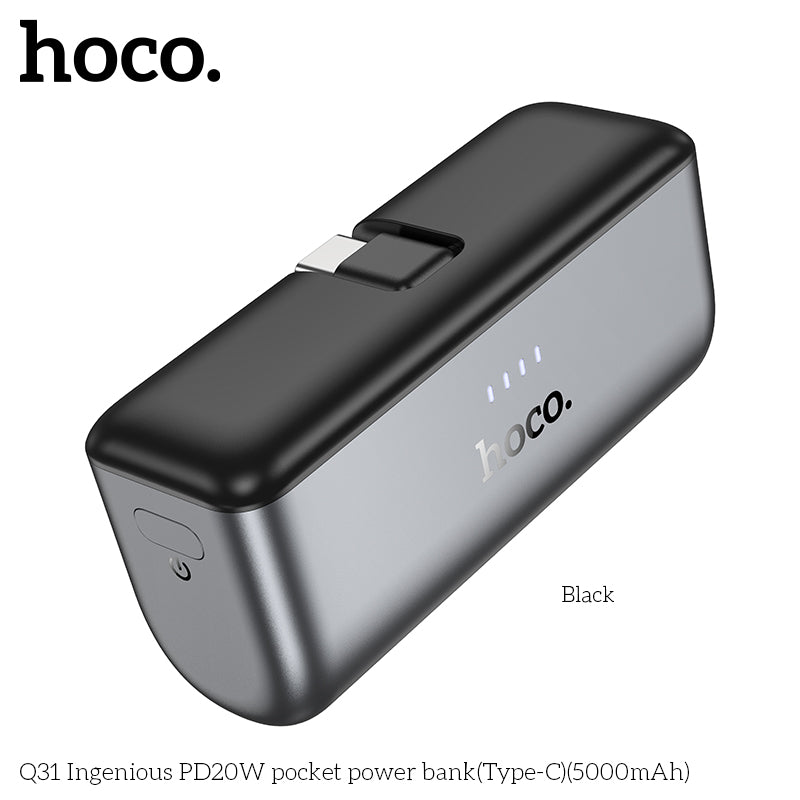 HOCO Q31 Ingenious PD20W 5000mAh Pocket Power Bank (Type-C) - Fast Charging & Portable