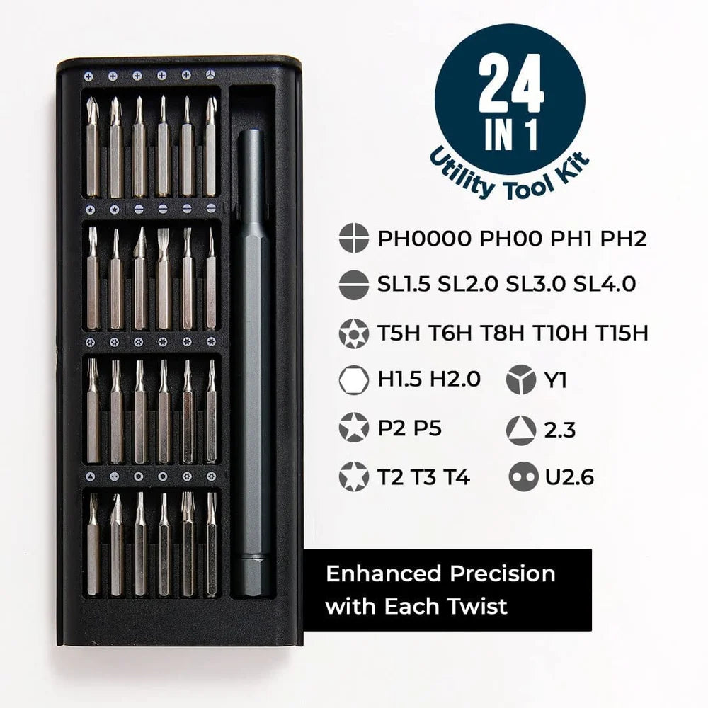 Stainless Steel PROFESSIONAL HARDWARE TOOLS 6024 - Precision Mobile & Laptop Repairing Tool Kit