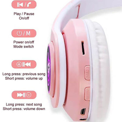 Cute Cat Stereo Foldable Wireless Headsets