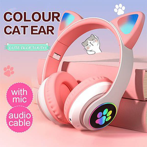 Cute Cat Stereo Foldable Wireless Headsets