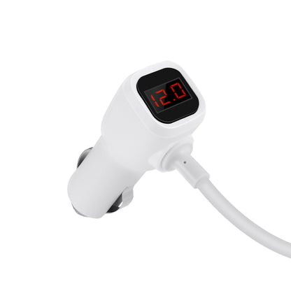 Z13 LCD one-pull-three car charger - silver